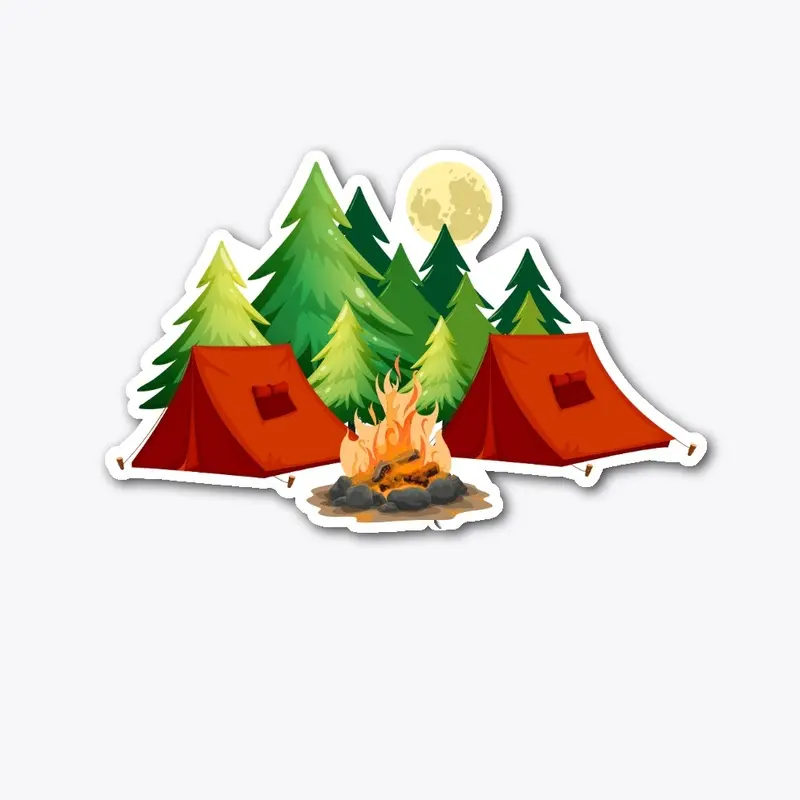 Camping-Fire-Moon